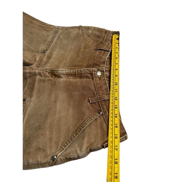 Vintage Carhartt Women’s WB136 BRN Easy Fit Double Knee Carpenter Work 12x30 Y2K - Picture 7 of 9